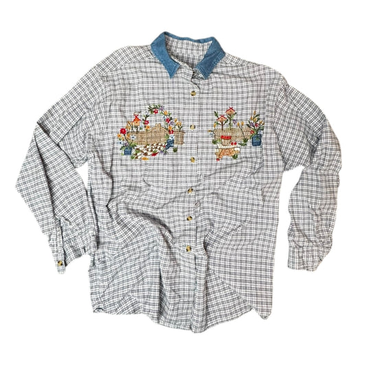 Garden Embroidered button up