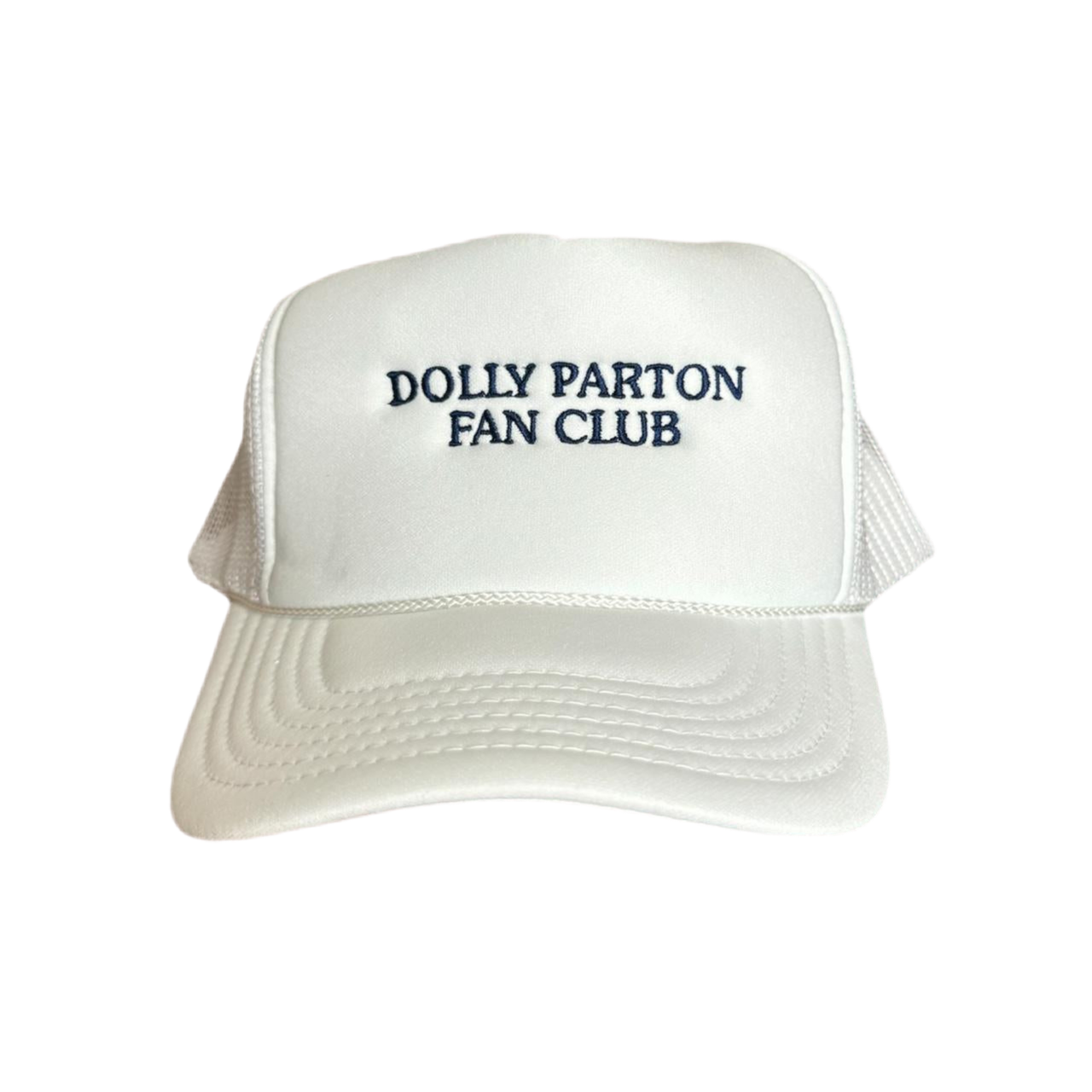 Vintage Dolly Parton Fan Club White Trucker Hat PM