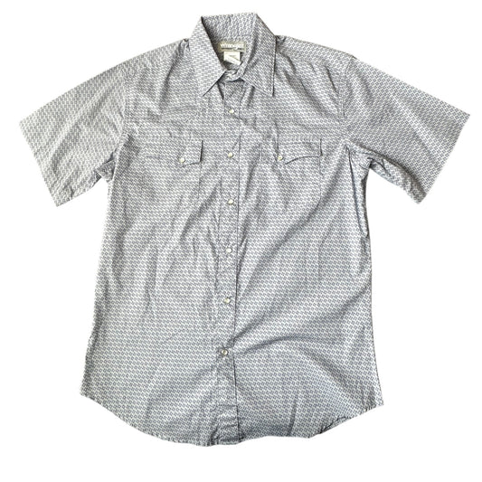 Wrangler Blue Strip Pearl Snap Shirt