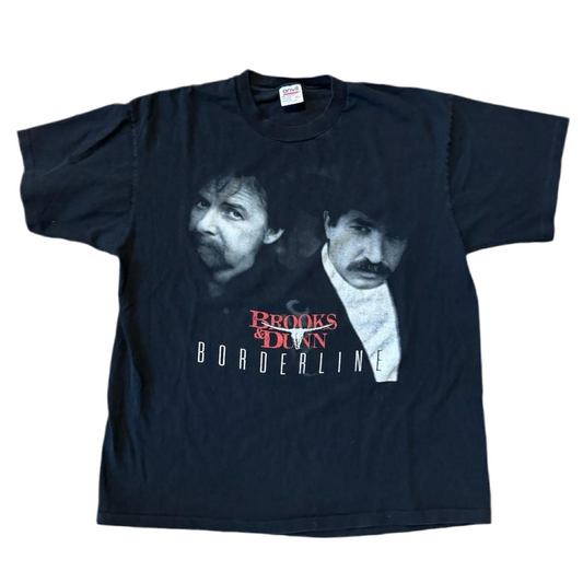 Vintage 90s Brooks and Dunn Borderline Tee XL