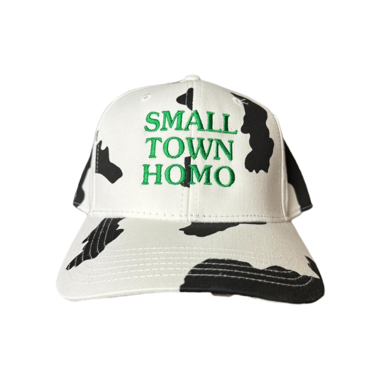 Small Town Homo Cow Print Hat