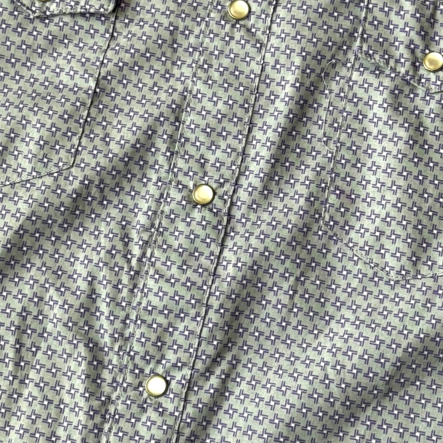 Wrangler Blue Strip Pearl Snap Shirt