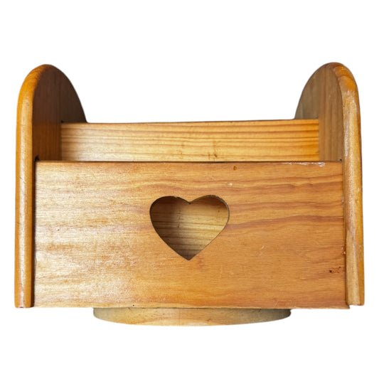 Wooden Heart Napkin Holder