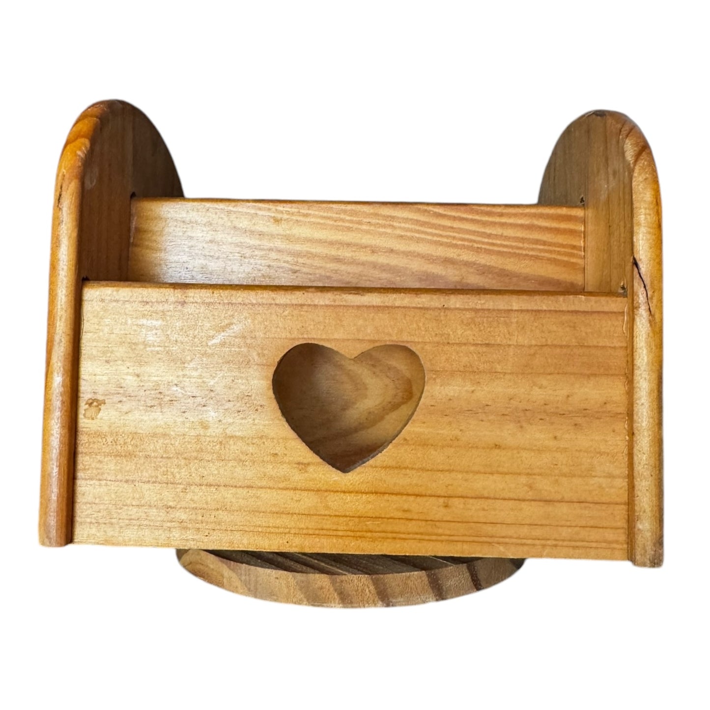 Wooden Heart Napkin Holder