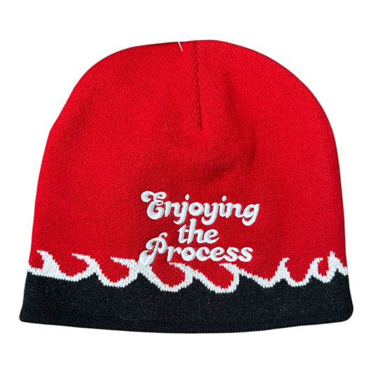 Enjoying the process fire beanie